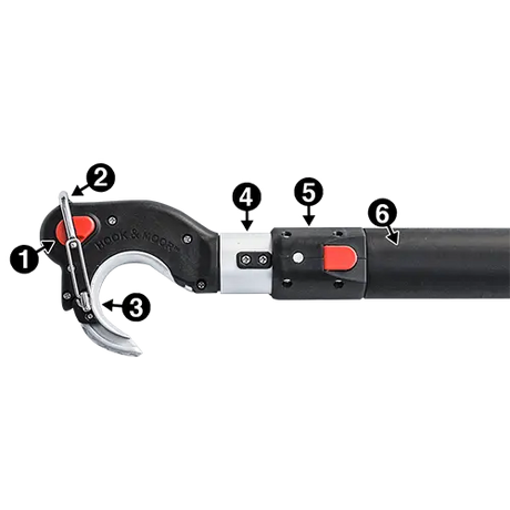 Hook N Moor Telescoping Boat Hook - 2.5m