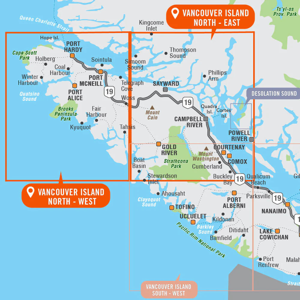 Vancouver Island North Recreation Map