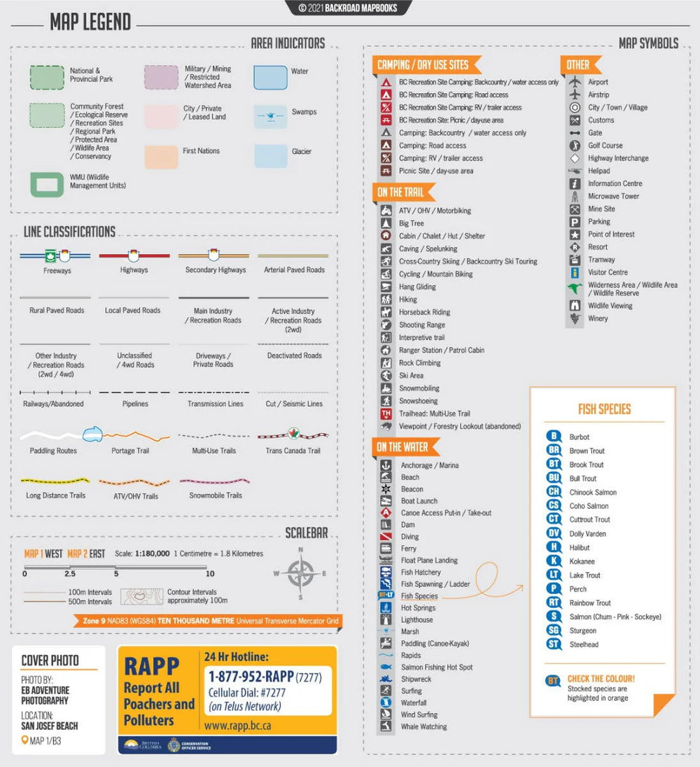 Vancouver Island North Recreation Map