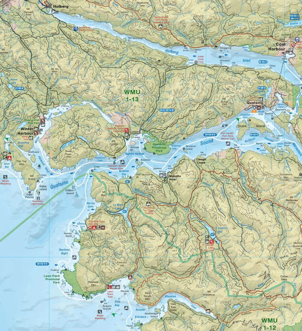 Vancouver Island North Recreation Map