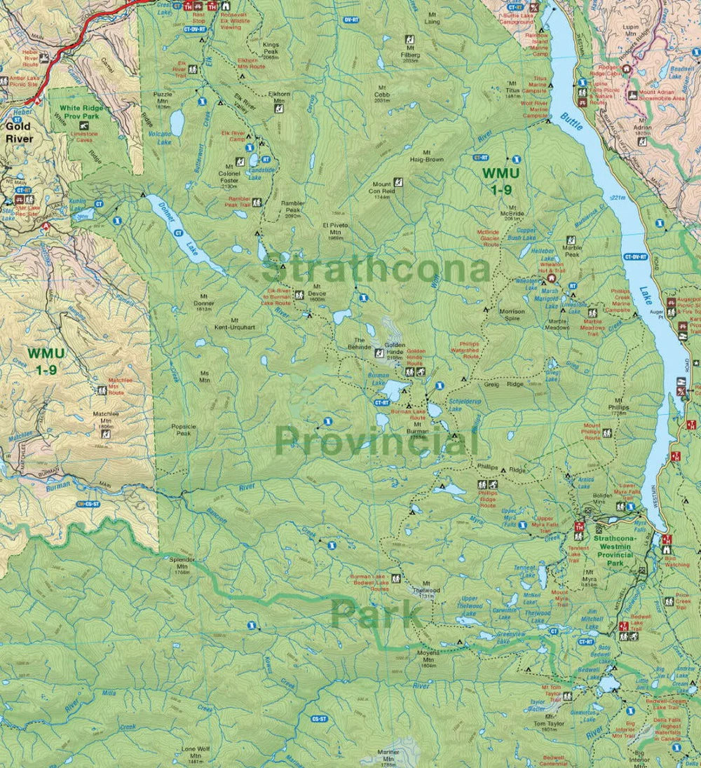 Vancouver Island North Recreation Map