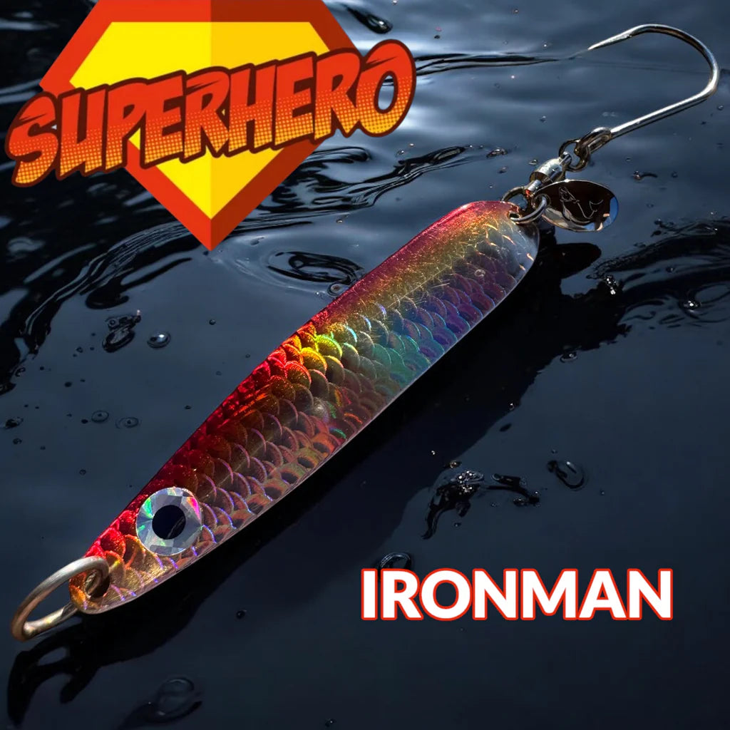 Westcoast Fishing Tackle Phat-E Super Hero Spoon - Ironman PHAT-HALO-IM