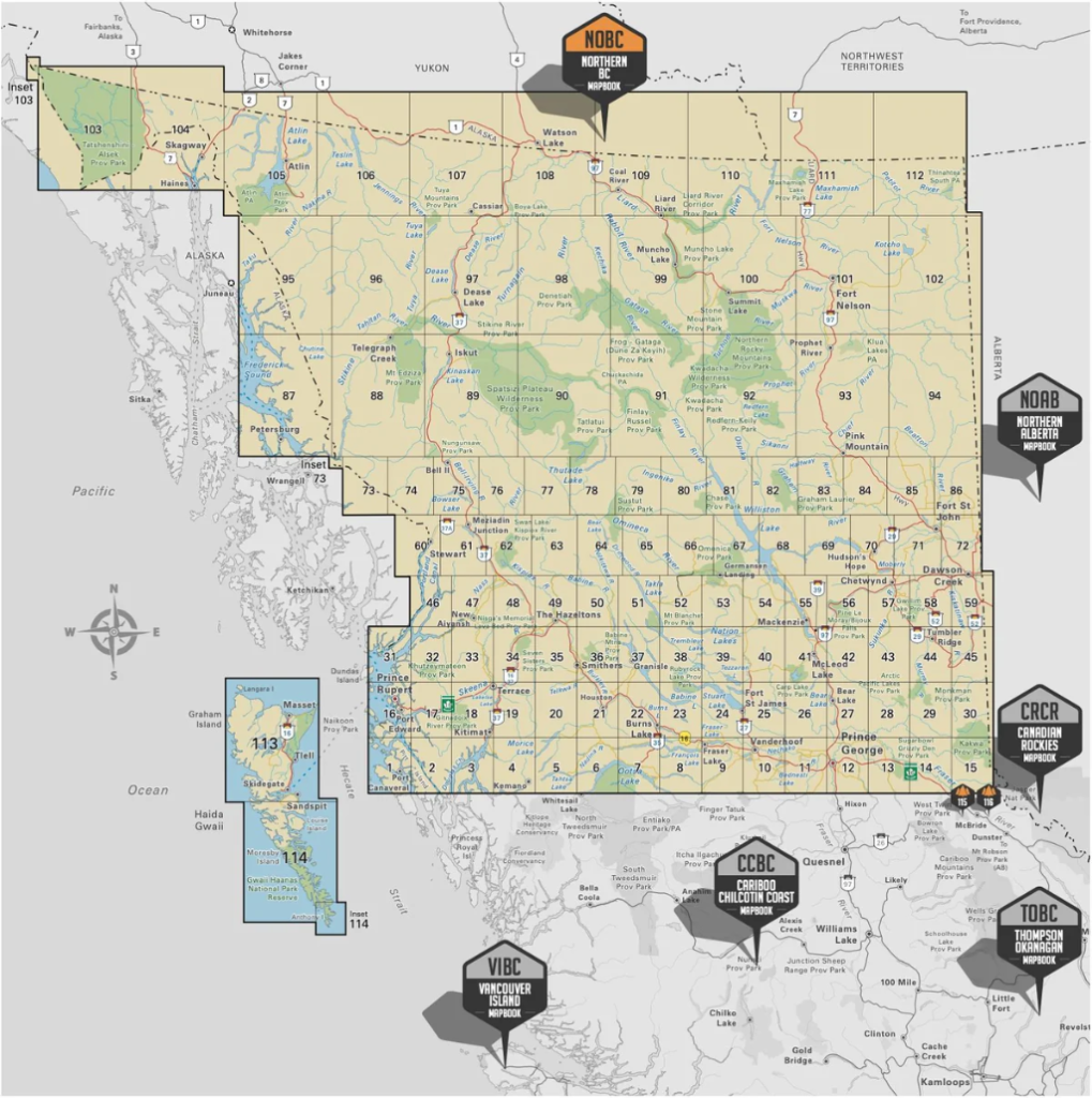 Northern BC Mapbook Adventure Book 978-1-989175-17-0