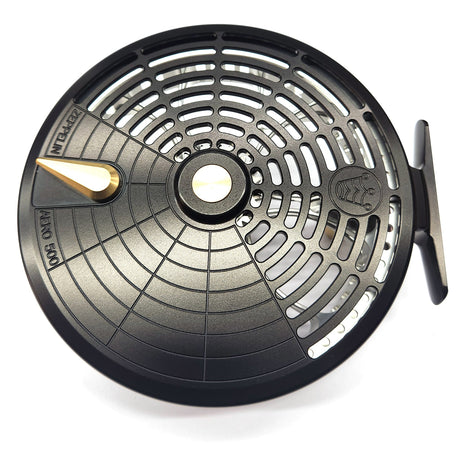 Kingpin Zeppelin Aero 500 Centerpin Reel - Special Edition Black & Silver with Gold Handles