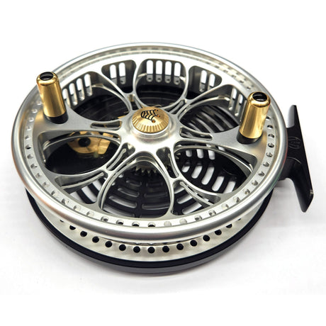 Kingpin Zeppelin Aero 500 Centerpin Reel - Special Edition Black & Silver with Gold Handles