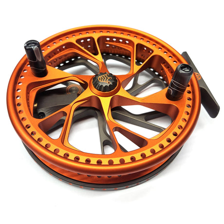 Kingpin Zodiac 500 Centerpin Reel - Special Edition Grey & Orange