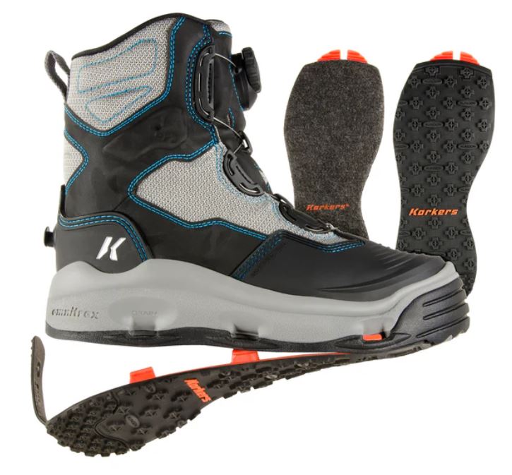 Korkers Women's Darkhorse Wading Boots with Felt and King-On Soles FB2710-06 - 6