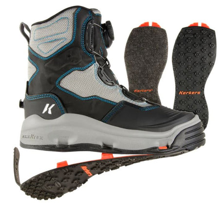 Korkers Women's Darkhorse Wading Boots with Felt and King-On Soles FB2710-06 - 6