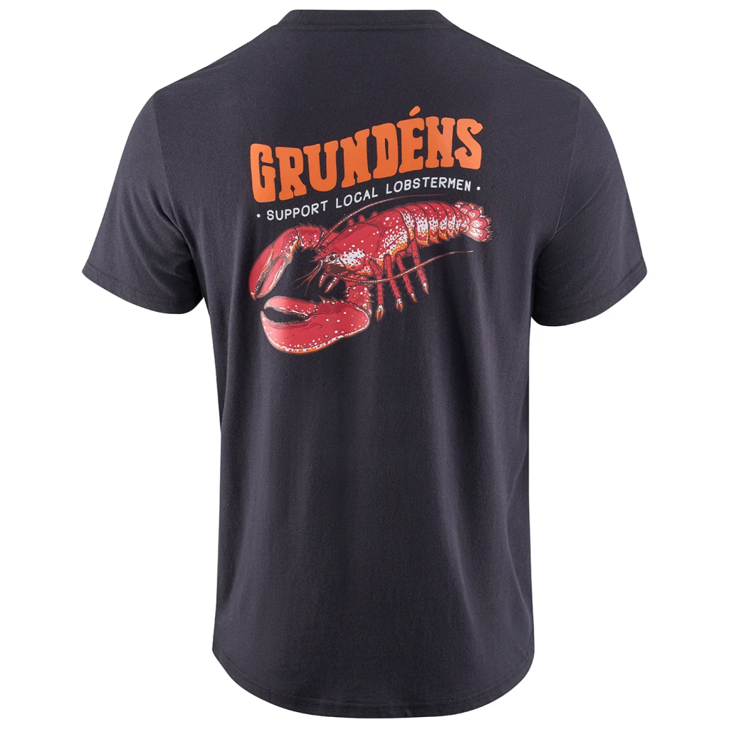Grundens T-Shirt Support Lobstermen Black 50441-BK-S - Small