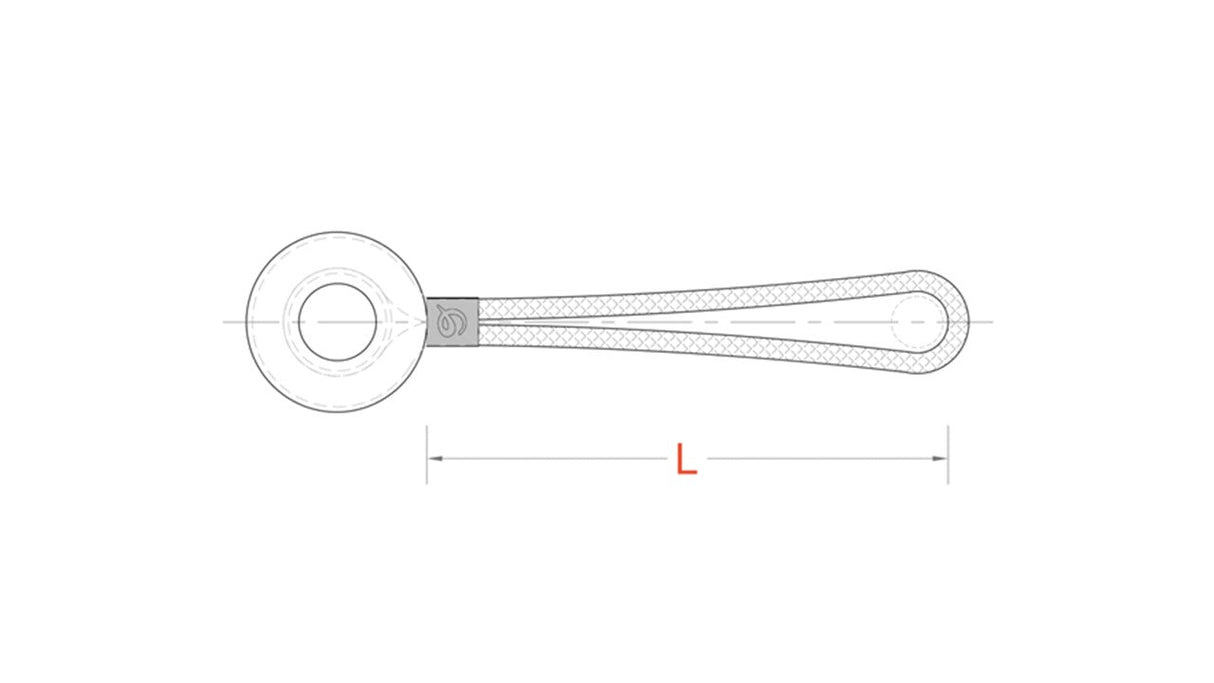 Nodus Factory Loop and Ring Textile Strop with Ring (Static Open Ring)