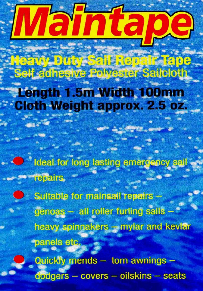 RubbaWeld Mainsail Repair Tape 4" x 5ft roll - Red