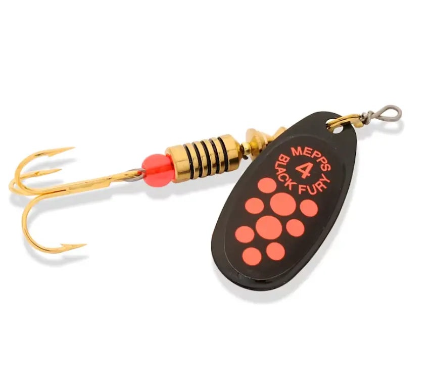 Mepps BF4-FL Black Fury In-Line Flourescent Red Mepps