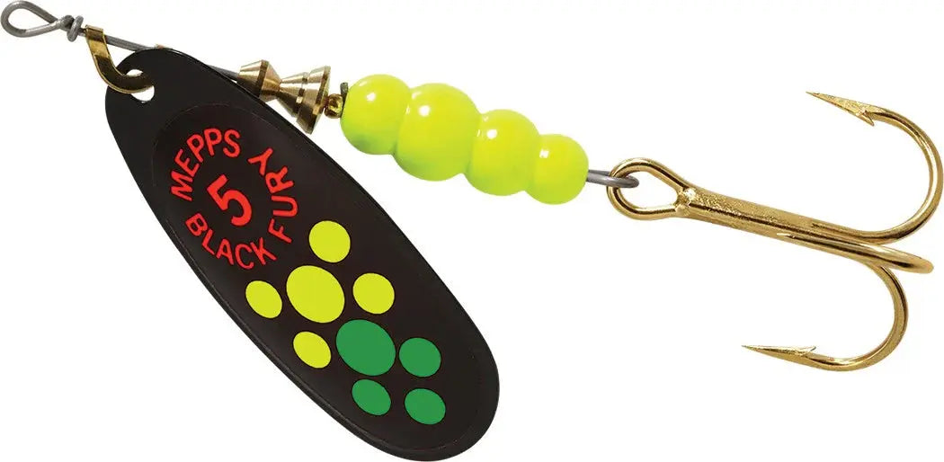 Mepps Black Fury In-Line Chartreuse Mepps