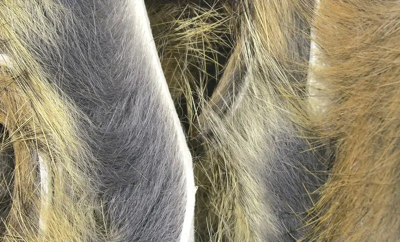 Hareline Magnum Rabbit Strips - Grizzly (Natural Hares) #176 Hareline Dubbin