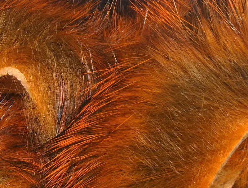 Hareline Magnum Rabbit Strips - Crawfish Orange #71 Hareline Dubbin