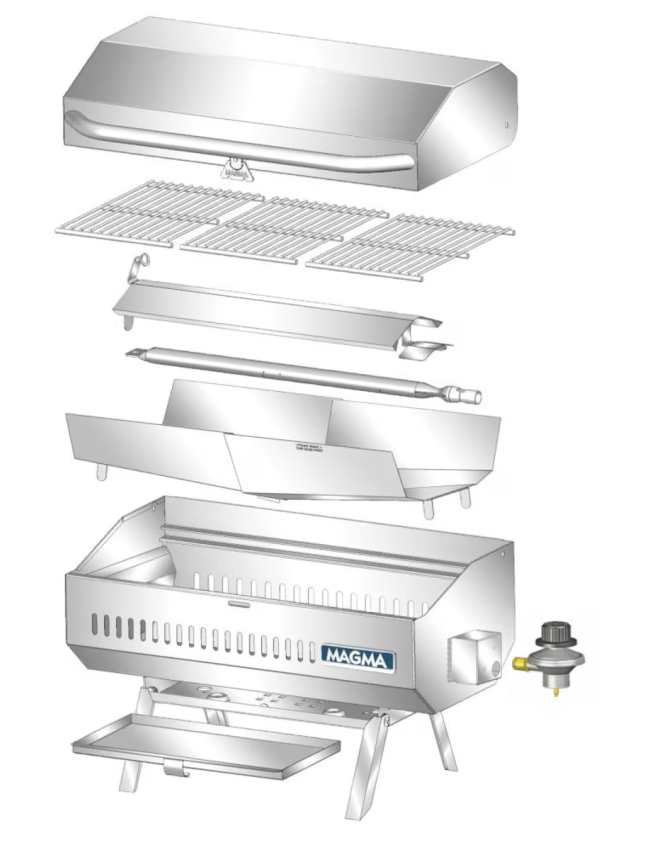 * Magma Chefsmate Gas Grill BBQ – Portable, High-Performance Outdoor Cooking A10-803-CSA