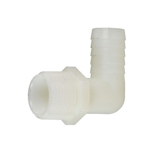 Nylon Pipe to Hose 90 Degree Elbow - 1/4" x 1/4"