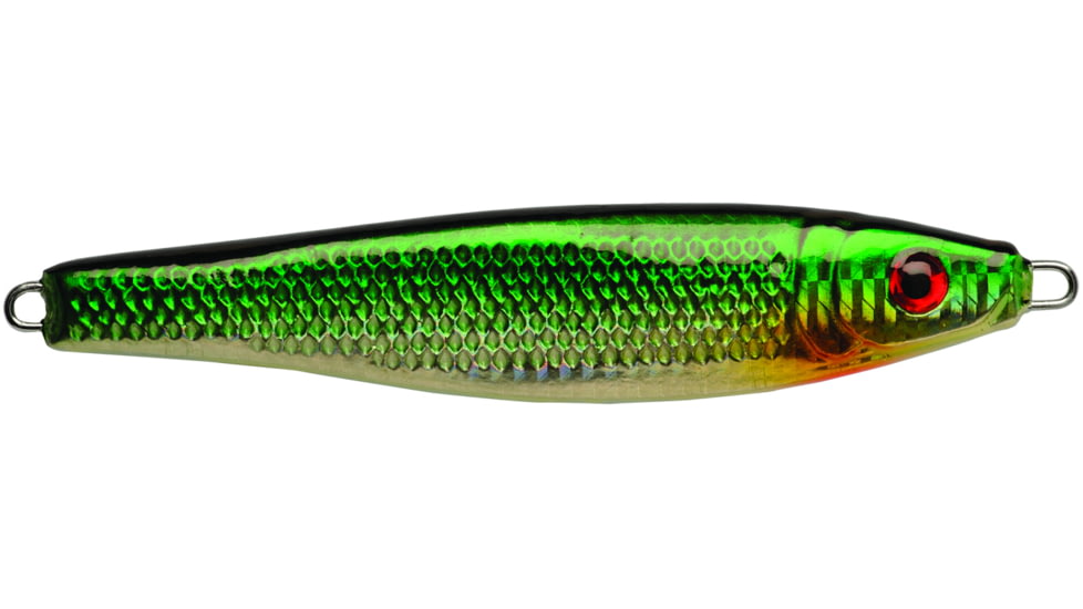 P-Line Halibut Drop Jig - Glow Belly (Black/Green/Silver)