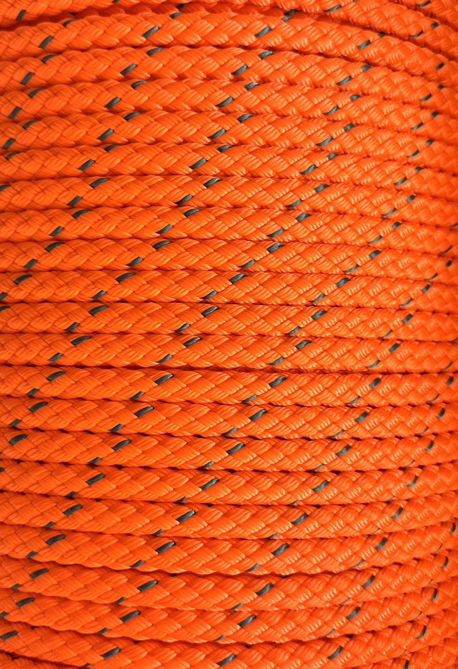 NovaBraid NovaLite Floating Line - Orange with Teal Tracer - 3/16"