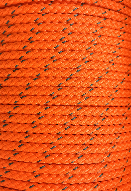 NovaBraid NovaLite Floating Line - Orange with Teal Tracer - 3/16"