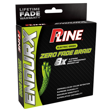 P - Line Endurx No Fade Braid 10lb 300yd Electric Green - Line/LeaderP LineFreshwater015789056858FishAndSave