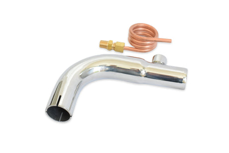Planar P24-009 24 mm stainless steel exhaust elbow with condensation drain