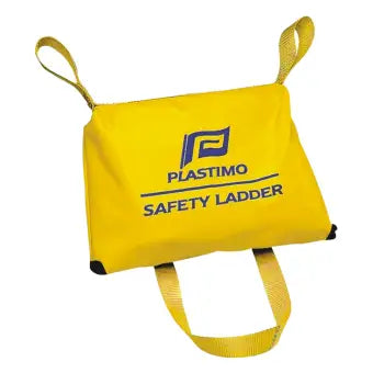 Plastimo Safety Ladder compact yellow storage bag with integrated grab handle for quick deployment.