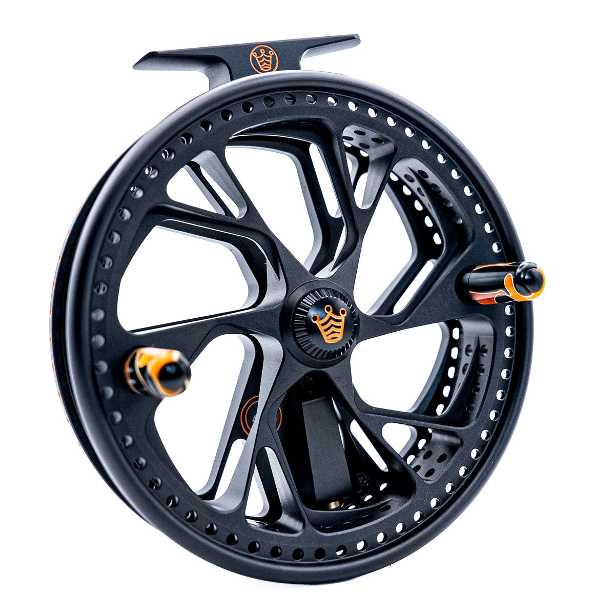 Kingpin Zodiac 500 Special Edition Centrepin Reel - Black With Orange