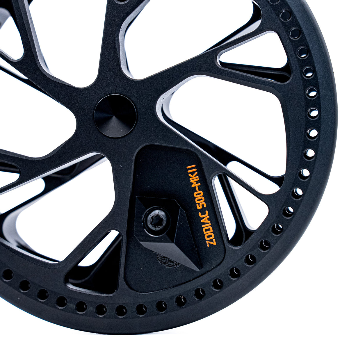 Kingpin Zodiac 500 Special Edition Centrepin Reel - Black With Orange