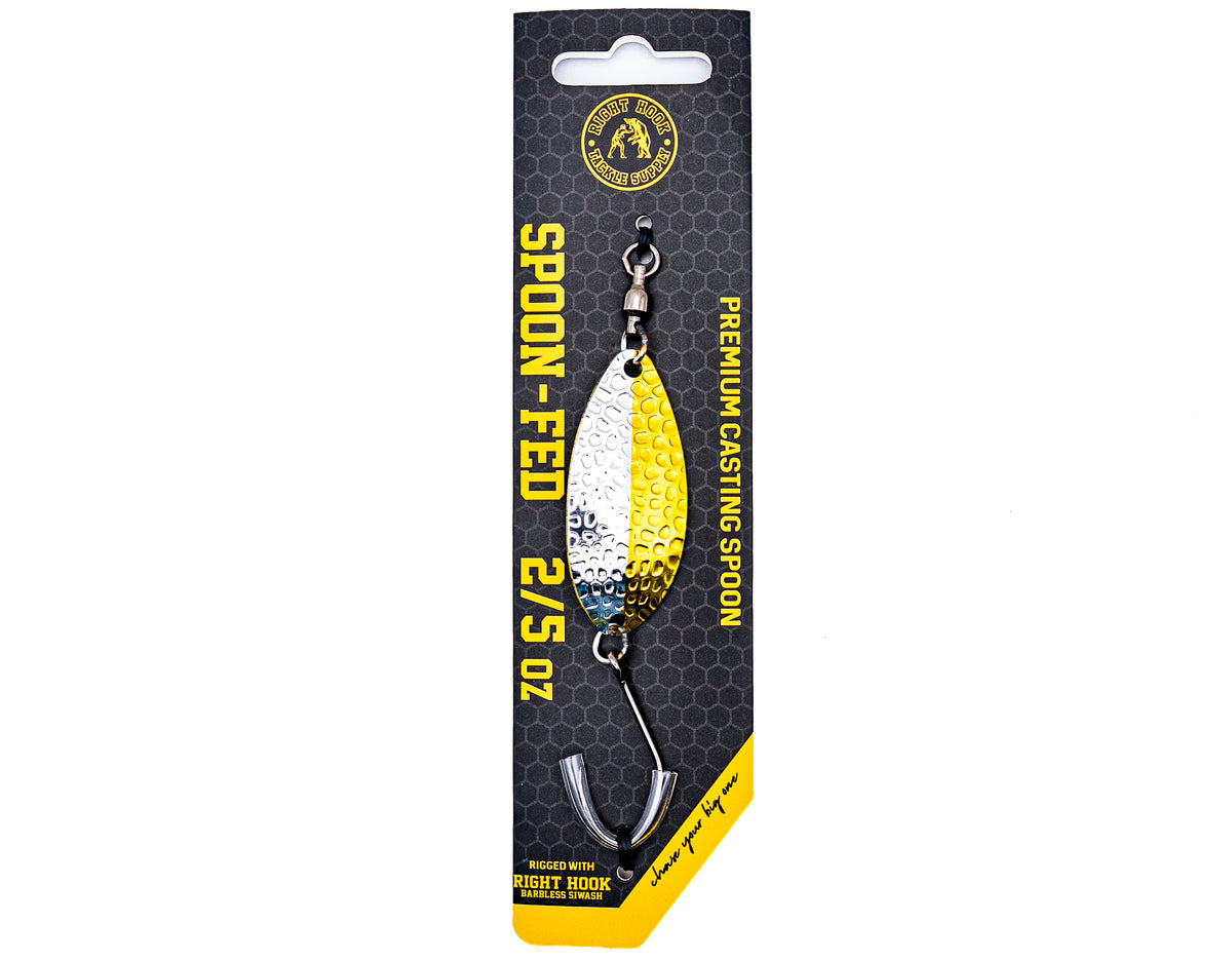Right Hook Casting Spoon 2/5oz Silver/Gold