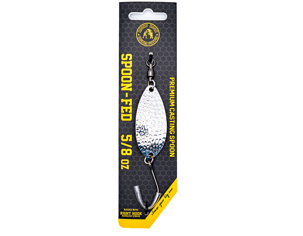 Right Hook Casting Spoon 5/8oz Solid Silver