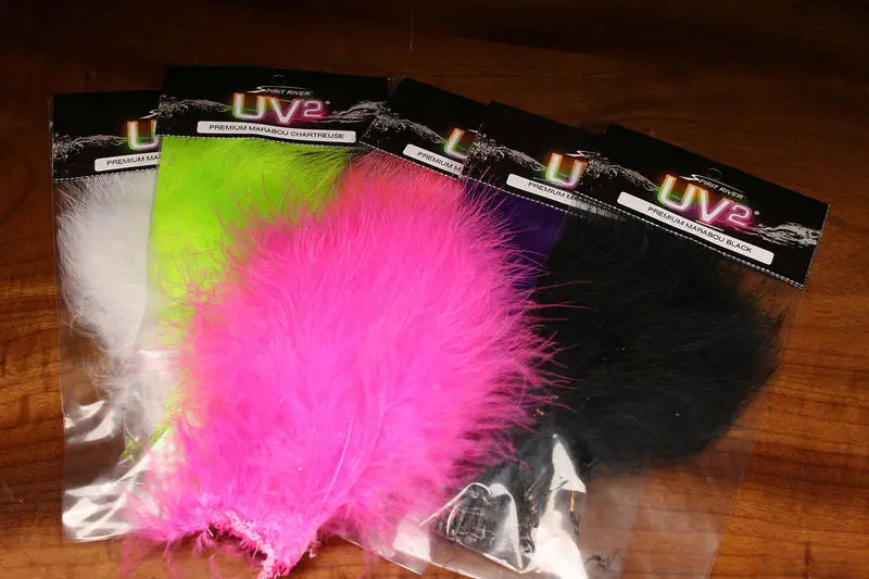 Hareline UV2 Premium Selected Marabou - Chartreuse Hareline Dubbin