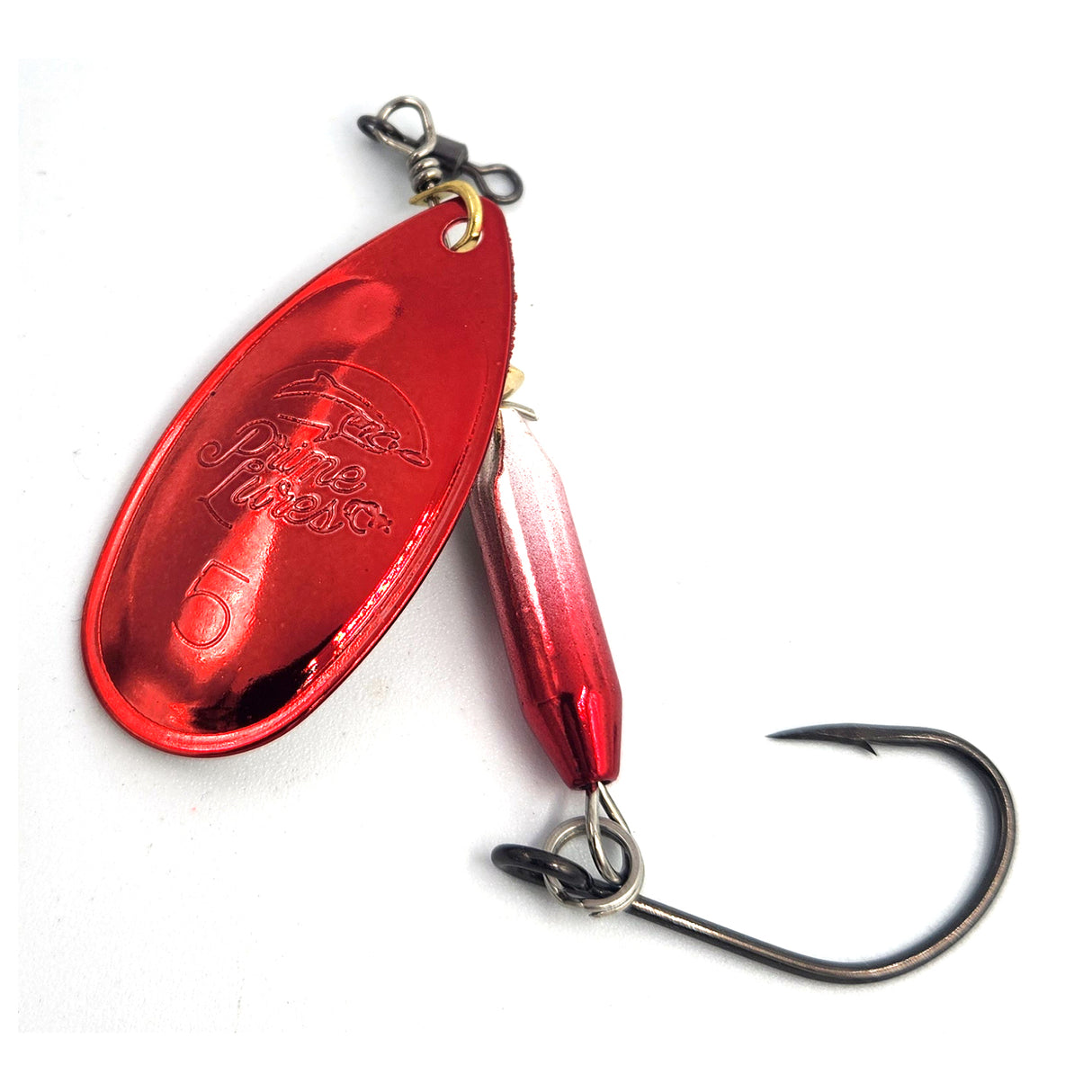 Prime Lures "Clean Up Crew" Weighted Spinner - Metallic Red/Red - #5 - 1/2oz