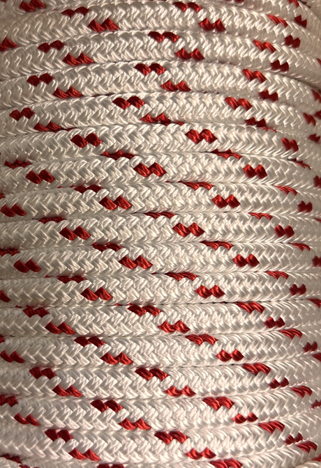 Yacht Braid Rope (per foot) Red Tracer - 1/2"