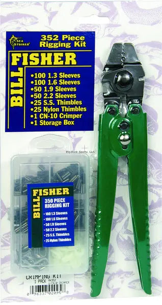 Billfisher Rigging Kit 351 Piece Kit with CN-10 Crimper, Sleeves, and Thimbles Billfisher