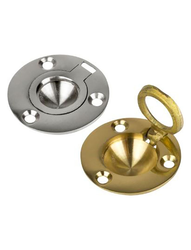 Seadog - Round Brass or Chrome Ring Pull 222460-1 - Chrome 1-5/8"