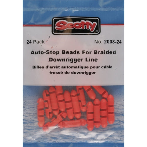 Scotty 2008 Auto Stop Beads 24 pack retail packaging for braided downrigger line