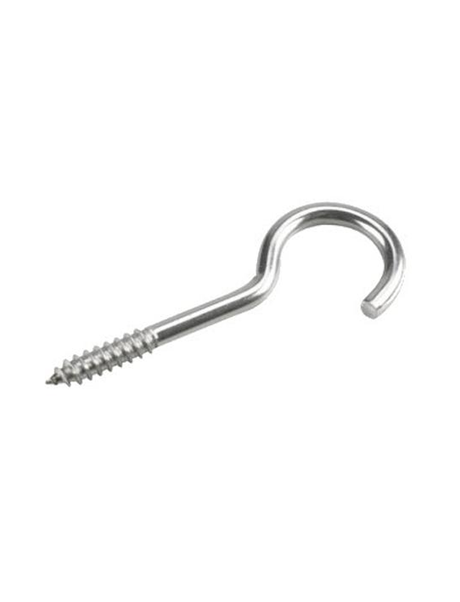 Onward Hardware - SS Screw Hook with Lag Thread 4-3/8" x 1/4"