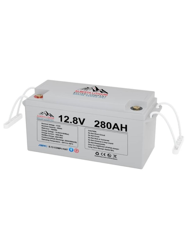 Alberta Lithium 12.8V / 280AH Compliant Deep Cycle Bluetooth LiFePO4 IP67 ABYC
