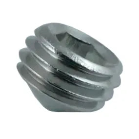 Metal screw on a white background