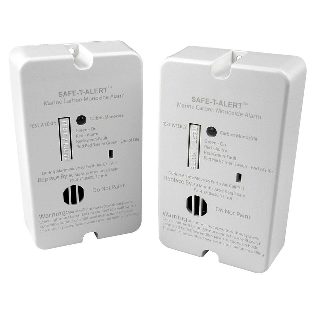 Seachoice 12V Carbon Monoxide Alarm – 2 Pack