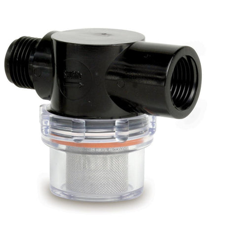 Shurflo by Pentair Twist-On Water Strainer - 1/2" Pipe Inlet - Clear Bowl - TRAPSKI