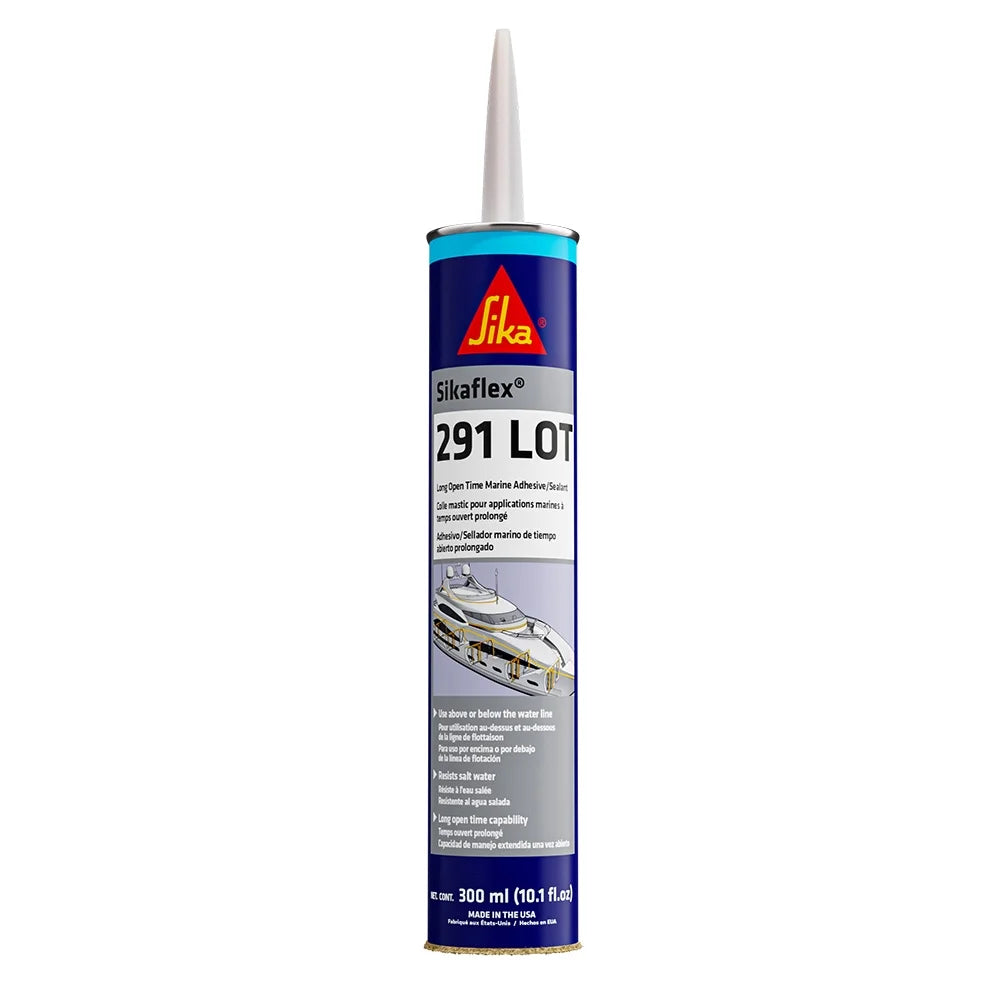Sikaflex 291 LOT Slow Cure Marine Adhesive & Sealant 300ml Black Cartridge