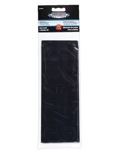 Shoreline Marine Boat Letter Kit Solid Black