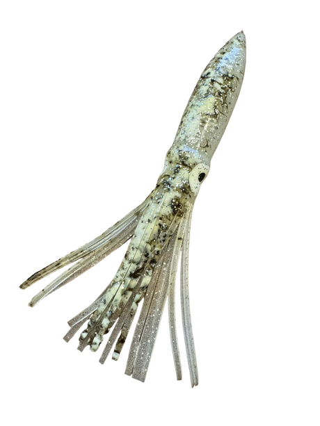 Westcoast Fishing Tackle Turd Hoochies - Brown/Glow Spatterback SBTURD