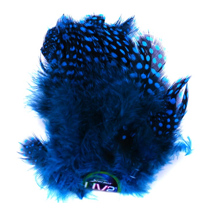 Hareline Dubbin UV2 Large Eyed Guinea Feathers