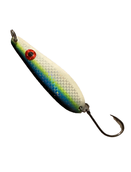 *Northern King Lures 4D Trolling Spoon 3-5/16" - HC Custom Herring Aid Blue Glow