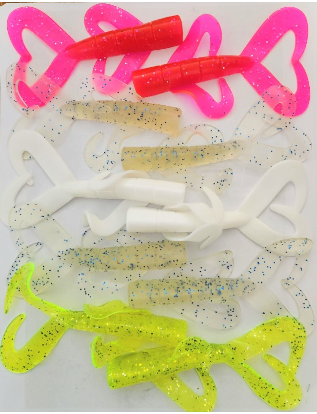 Gibbs Assorted 5" Double Fin Tails - 10 Pack MISC-350