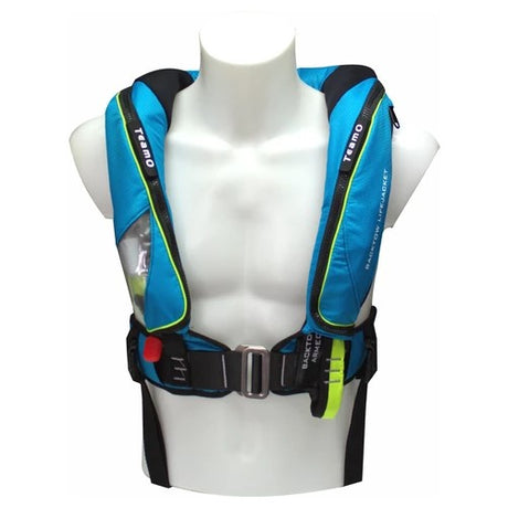 Teamo 170N Offshore BackTow Life Jacket - Pro Sensor - Black & Orange