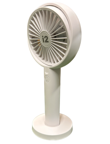 i2 Intense Innovations Rechargable Fan with Tilt - White